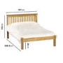 Julian Bowen Barcelona Double Pine Bed with Low Foot End