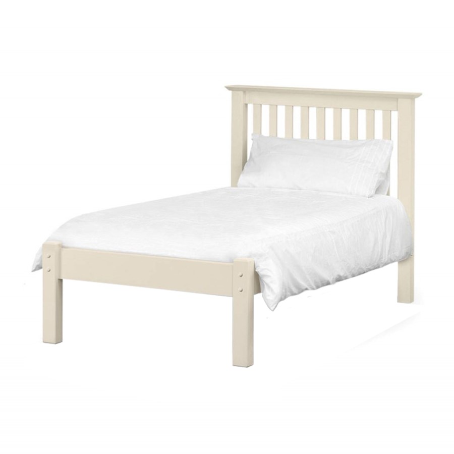 Julian Bowen Barcelona Single White Bed with Low Foot End