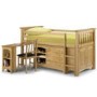 GRADE A1 - Julian Bowen Barcelona Pine Mid Sleeper with Right Hand Ladder