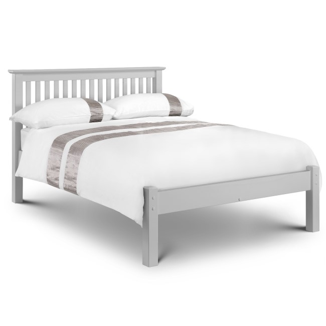 GRADE A1 - Julian Bowen Barcelona Double Bed with Low Foot End in Dove Grey
