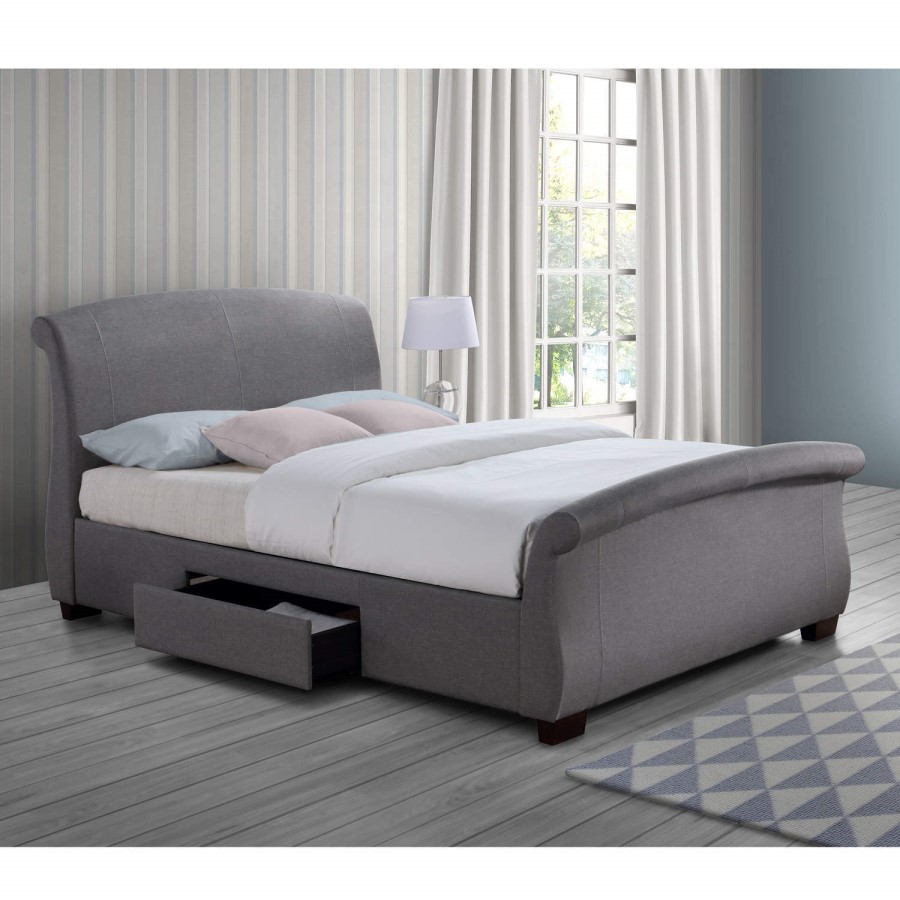 Birlea Barcelona 2 Drawer King Size Bed Grey