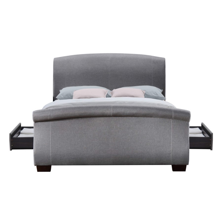 Birlea Barcelona 2 Drawer King Size Bed Grey
