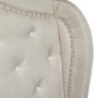 Bardot Double Bed with Diamante Stud Detailing in Beige Fabric