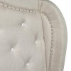 Bardot Kingsize Bed With Diamante Stud Detailing in Beige 