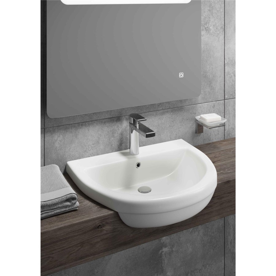 Semi Recessed Sink - 1 Tap Hole