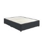 Dark Grey Fabric Single Divan Bed Base - Langston