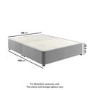 Dark Grey Fabric Single Divan Bed Base - Langston