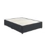 Dark Grey Fabric Small Double Divan Bed Base with 2 Drawers - Langston