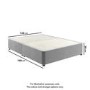 Beige Velvet Small Double Divan Bed Base with 2 Drawers - Langston