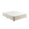 BASE1250ECR Beige Velvet King Size Divan Bed Base - Langston