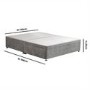 Beige Velvet King Size Divan Bed Base with 2 Drawers - Langston