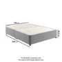 Dark Grey Fabric King Size Divan Bed Base - Langston