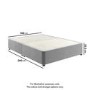 Dark Grey Fabric Super King Divan Bed Base with 2 Drawers - Langston