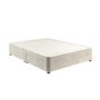 Beige Velvet King Size Divan Bed Base with 2 Drawers - Langston