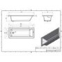 Sedona Single Ended Square Style Standard Bath - 1700 x 700mm