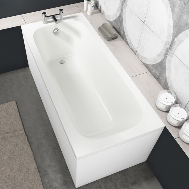 GRADE A2 - Sochi Round Style Single Ended Straight Standard Bath - 1600 x 700mm