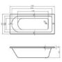 Estoril Single Ended Standard Bath includes Leg Set - 1700 x 750mm