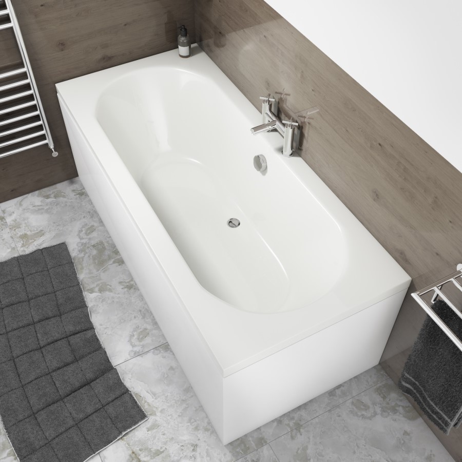 Mosanto Double Ended Round Style Standard Bath - 1700 x 750mm 