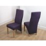 Amalga Linen Style Plum Pair of Chairs