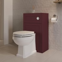 500mm Burgundy Back to Wall Toilet Unit Only - Baxenden