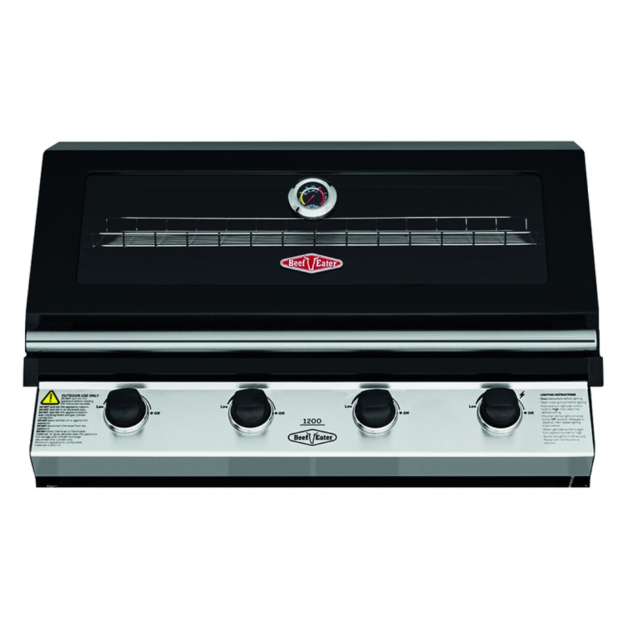 Beefeater 1200E Series - 4 Burner Gas Built in BBQ in Black