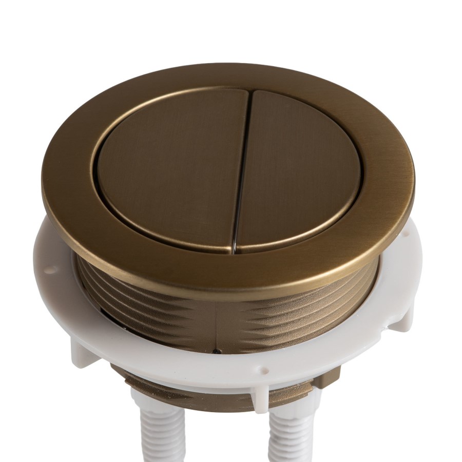Brushed Brass 48mm Cistern Flush Button -  Suitable for Albi Ashford Newport Palma Ripley & Tanya