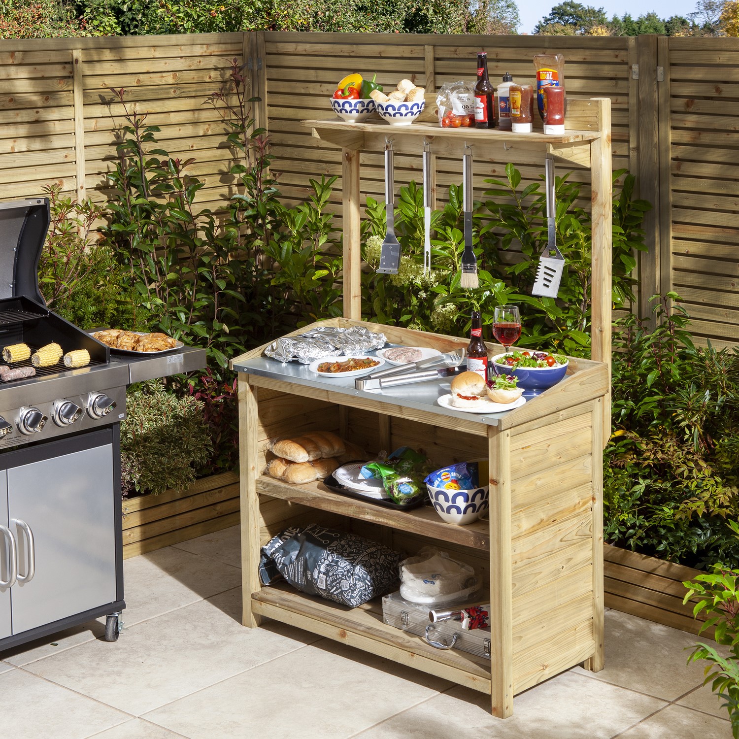Photo of Rowlinson barbecue servery table stand