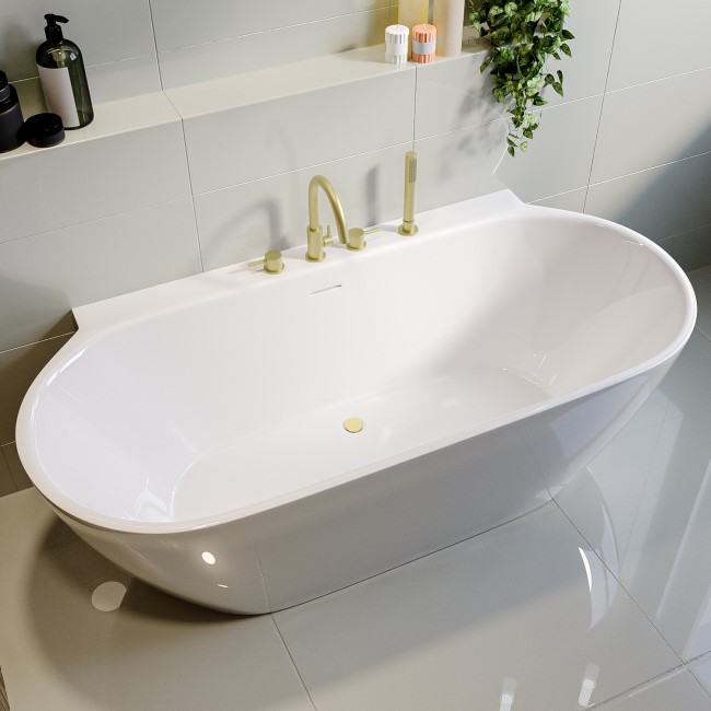 Brushed Brass Bath Waste Cover Upgrade