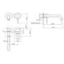 Brushed Bronze Wall Mounted Basin Mixer Tap - Arissa