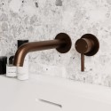 BBZWMBATHM Brushed Bronze Wall Mounted Bath Mixer Tap - Arissa