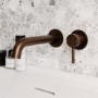 Brushed Bronze Wall Mounted Bath Mixer Tap - Arissa