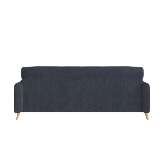 Dark Blue Velvet 3 Seater Mid Century Sofa - Beckett