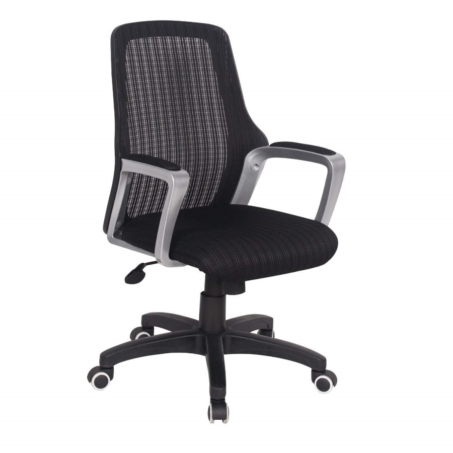Eliza Tinsley Avon Black Merdium Mesh Office Chair in Black