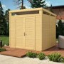 Rowlinson Pent Security Shed in Natural Wood Effect 8 x 8ft