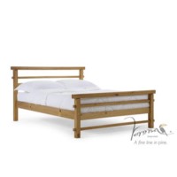 Verona Design Lecco Small Double Bed Frame in Antique Pine - Long