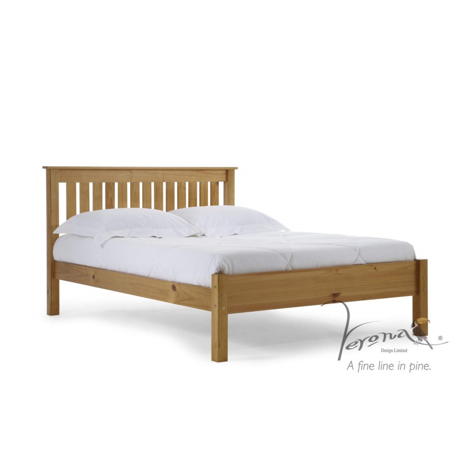 Verona Design Ltd Shaker Double Bed Frame in Antique Pine