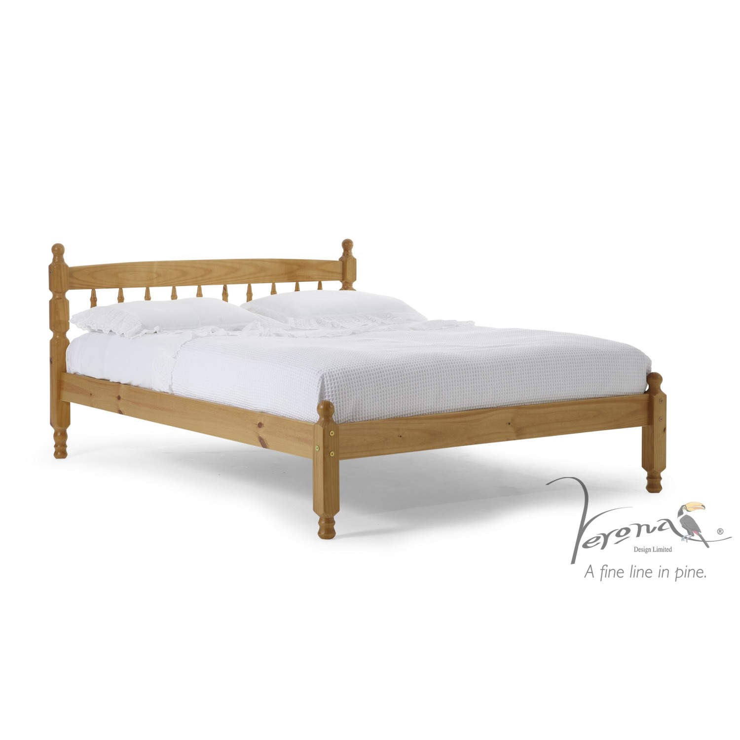 Verona Design Ltd Torino Kingsize Bed Frame In Antique Pine