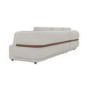 Cream Chenille 4 Seater Left Hand L-Shape Curved Chaise Corner Sofa - Bodhi