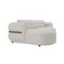 Cream Chenille 4 Seater Left Hand L-Shape Curved Chaise Corner Sofa - Bodhi