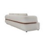 Cream Chenille 4 Seater Right Hand L-Shape Curved Chaise Corner Sofa - Bodhi