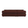 Dark Rust Velvet 4 Seater Left Hand L-Shape Curved Chaise Corner Sofa - Bodhi