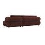 Dark Rust Velvet 4 Seater Right Hand L-Shape Curved Chaise Corner Sofa - Bodhi