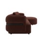 Dark Rust Velvet 4 Seater Right Hand L-Shape Curved Chaise Corner Sofa - Bodhi