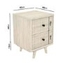 ONLY OPENED - Beau Solid Wood 2 Drawer Bedside Table - Scandi Style