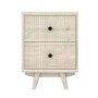 ONLY OPENED - Beau Solid Wood 2 Drawer Bedside Table - Scandi Style