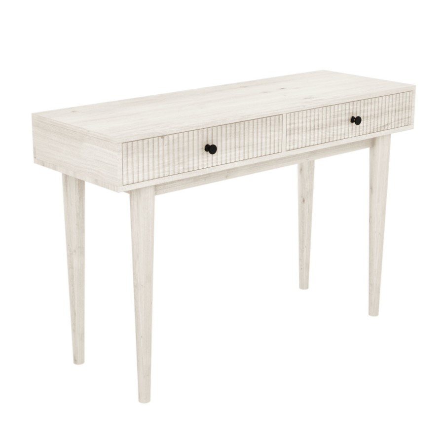 GRADE A2 - Rustic Wooden Dressing Table with 2 Drawers - Beau 