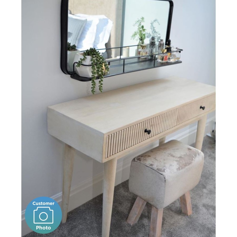 Beau Solid Wood 2 Drawer Dressing Table - Scandi Style