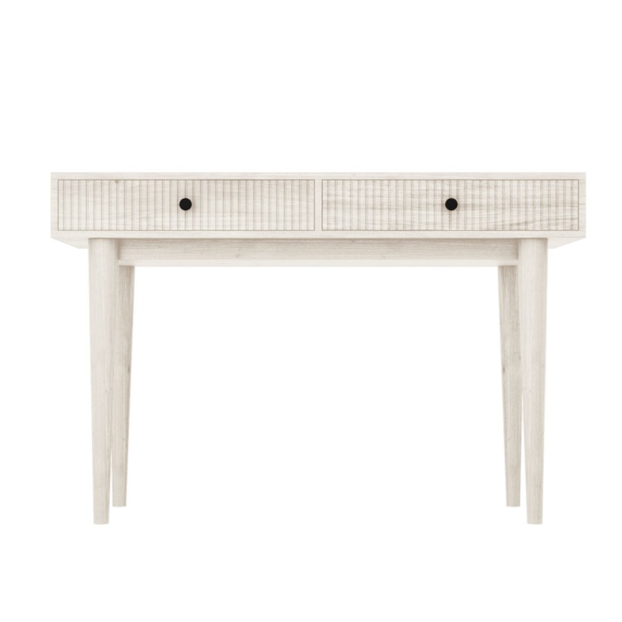 GRADE A2 - Rustic Wooden Dressing Table with 2 Drawers - Beau 