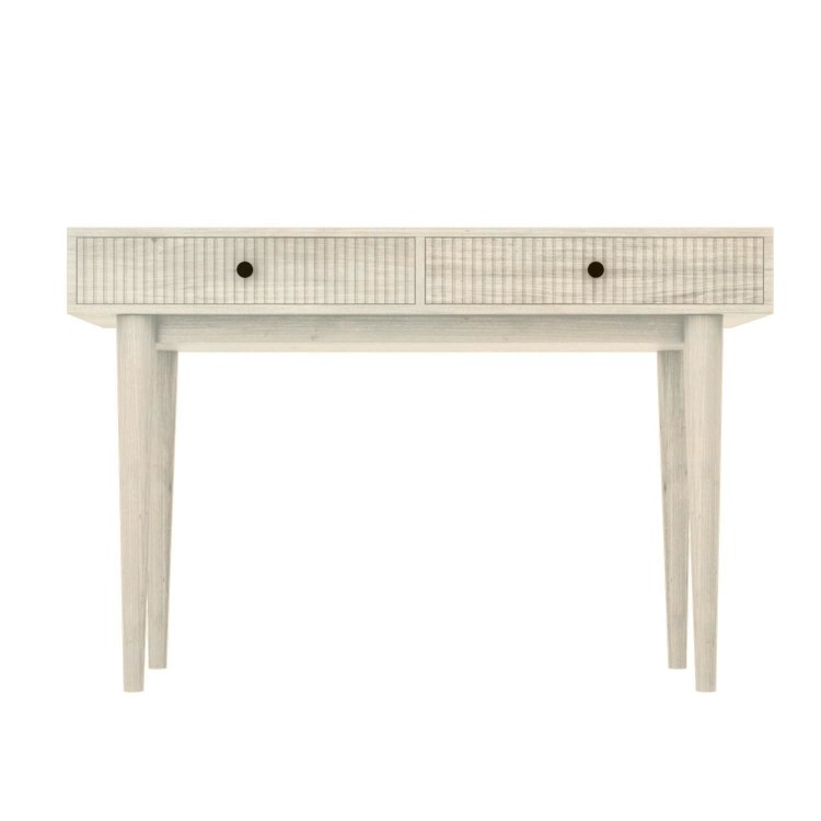 ALMOST PERFECT - Cream Limewash Dressing Table with Storage Drawers - Beau