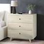 Cream Limewash Chest of 3 Drawers with Legs - Beau